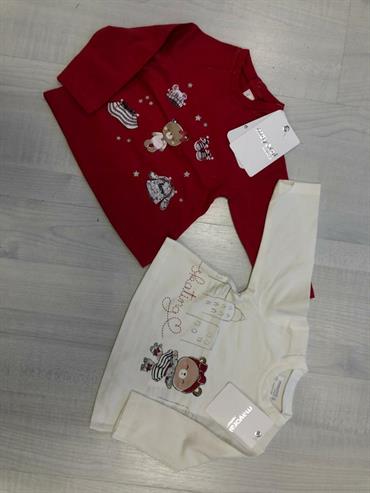 SET 2 MAGLIETTE MAYORAL 2001 BIANCO E ROSSO