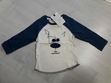 T-SHIRT ML MY T-SHIRT LUPO POMPON BIANCO/BLU