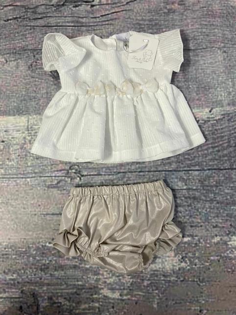 COMPLETO FUN&FUN CASACCA + CULOTTE NWF7930 BIANCO/ORO NEO