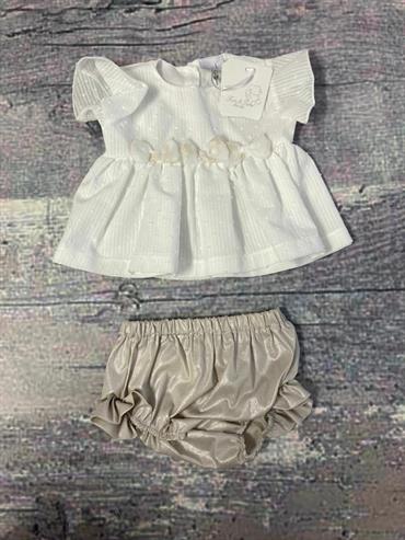 COMPLETO FUN&FUN CASACCA + CULOTTE NWF7930 BIANCO/ORO NEO