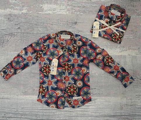 CAMICIA AL MILANO ZANZIBAR 18 FIORI MULTICOLOR