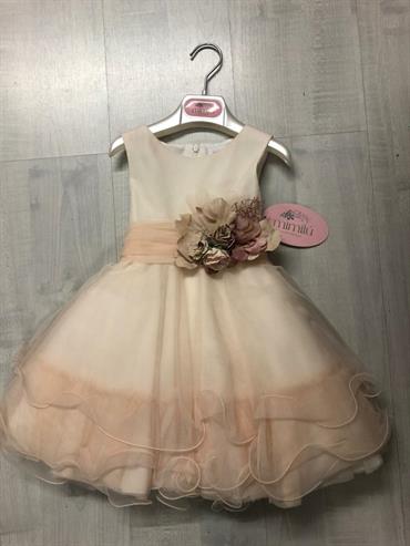 ABITO MIMILU' 809 BEIGE FASCIA TULLE BABY