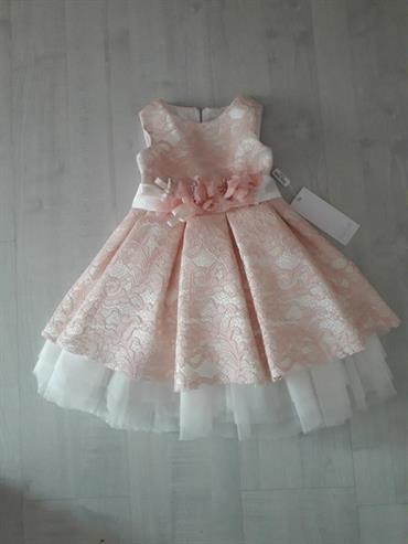 BELLA BRILLI ABITO BABY PIZZO ROSA BB203036/1