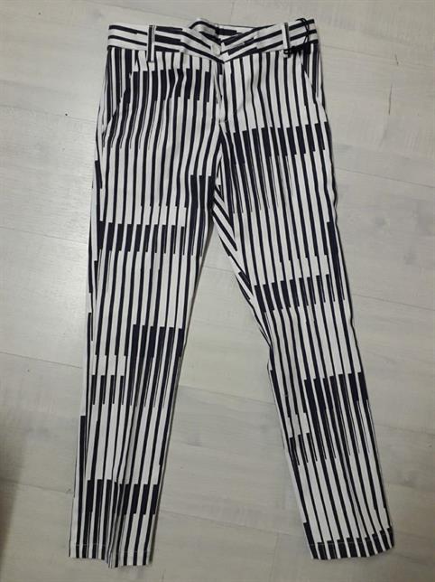 PANTALONE RIGA BIANCO/BLU MF1131R MANUELL & FRANK