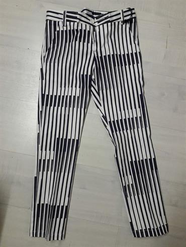 PANTALONE RIGA BIANCO/BLU MF1131R MANUELL & FRANK