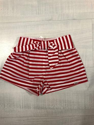 MAYORLA SHORT RIGHE BIANCO/ROSSO 1202