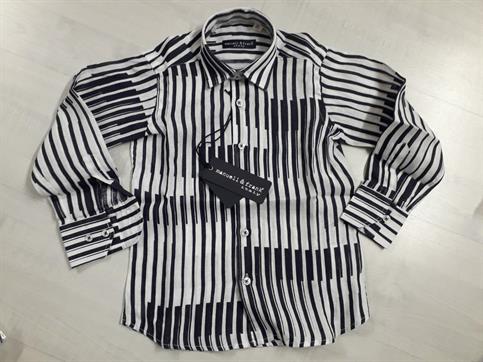 CAMICIA LINO RIGA BIANCA BLU MF3113B MANUELL E FRANK