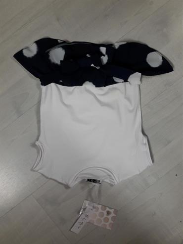 MAGLIA JERSEY ELSY 6913 RIA BIANCO POIS NEONATO