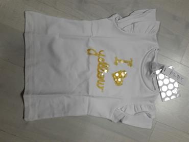 T-SHIRT MC ELSY 6918 YELLOW BIANCA SCRITTA GIALLO