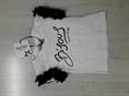 T7SHIRT BIANCA APPLICAZ NERE NAIDA NATS030