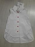 CAMICIA SMANICATA GAIALUNA GB2470 BIANCO BOTTONI ROSSI