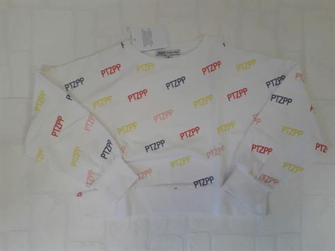 FELPA PATRIZIA PEPE FE16 BIANCO LOGO