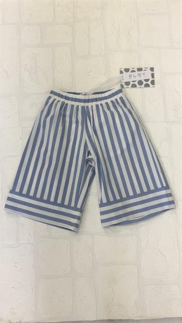 PANTALONE ELSY NISSA BABY RIGHE BIANCO/AZZURRO