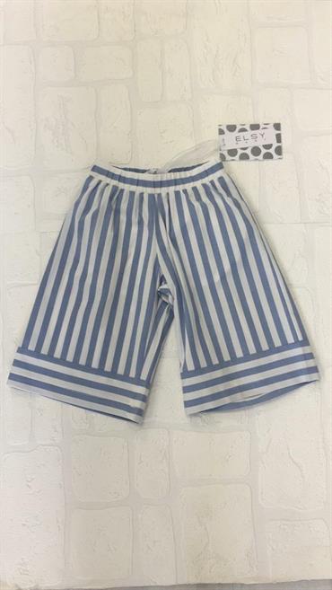 PANTALONE ELSY NISSA BABY RIGHE BIANCO/AZZURRO