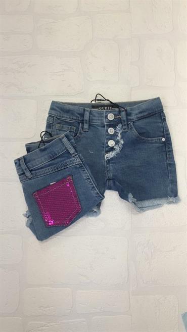 BERMUDA JEANS GUESS K02D08D40J0-MB0Y PAILETTES TASCA