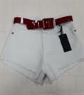 SHORT J'AIME 2840G-SH JUNIOR BIANCO CINTA ROSSA