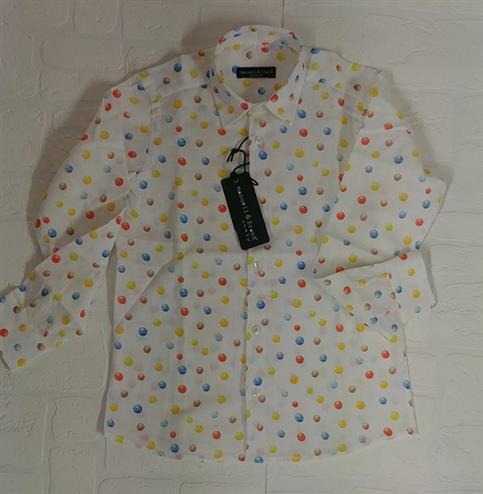 CAMICIA MANUELL&FRANK MF3156R JUNIOR POIS LINO