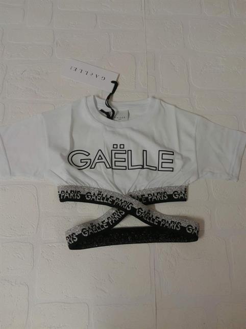 T SHIRT GAELLE 2746M0324 BIANCA SCRITTE INCROCIATE