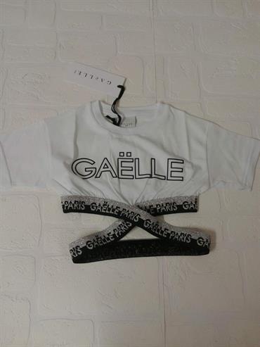 T SHIRT GAELLE 2746M0324 BIANCA SCRITTE INCROCIATE