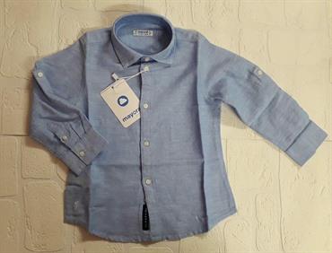 Camicia m/l lino basica MAYORAL Art. 141 Celeste