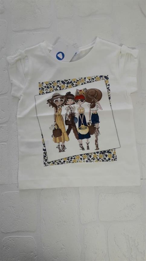 Maglietta m/c bambine MAYORAL Art. 3007 Panna