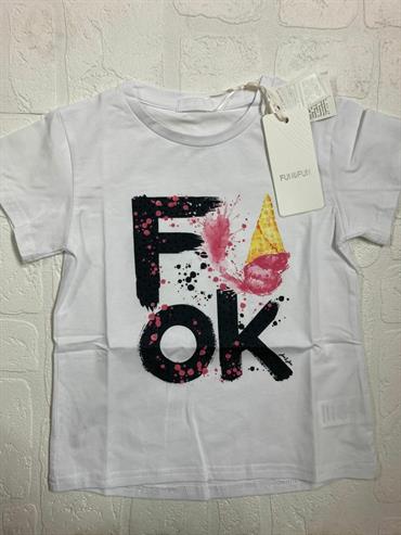 T-SHIRT MC FUN&FUN FNBTS7851 BIANCO GELATO BABY