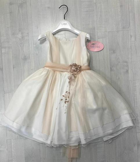 ABITO MIMILU' 1613 BABY tulle rosa Col. BIANCO