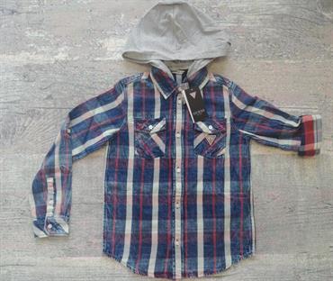 CAMICIA GUESS L1YH02D4F20-LPP5 QUADRI CON CAPPUCCIO JUNIOR