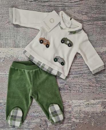 Completo ghettina mayoral 2512 ciniglia bianco/verde neo