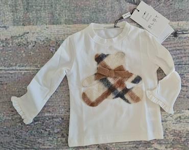T-SHIRT ML ELSY TENEROSA BIANCO ORSETTO NEO