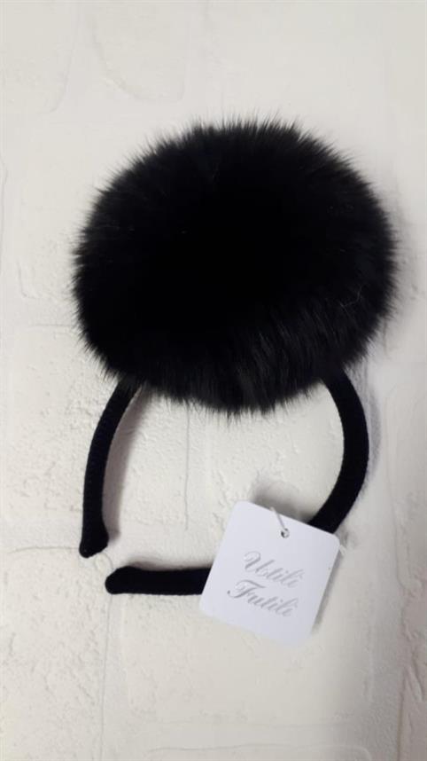CERCHIETTO CATYA 125515 BABY NERO PON PON PELLICCIA