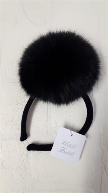 CERCHIETTO CATYA 125515 BABY NERO PON PON PELLICCIA