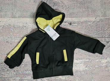 FELPA GUESS N2RQ01KA6R0-G9I1 NEONATO FELPA NERA ZIP E CAPP