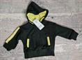 FELPA GUESS N2RQ01KA6R0-G9I1 NEONATO FELPA NERA ZIP E CAPP