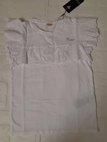 T-SHIRT MC GUESS J2GI07K6YW1-G011JUNIOE BIANCA/PIZZO