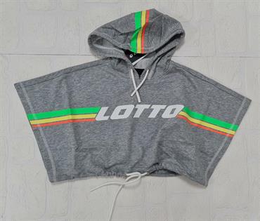 FELPA LOTTO LGSS057 BABY/JUNIOR GRIGIA CORTA CAPPUCCIO