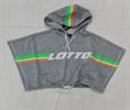 FELPA LOTTO LGSS057 BABY/JUNIOR GRIGIA CORTA CAPPUCCIO