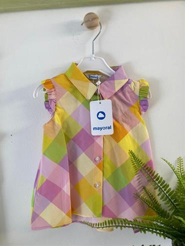 CAMICIA MAYORAL 3127 BABY QUADRI PASTELLO