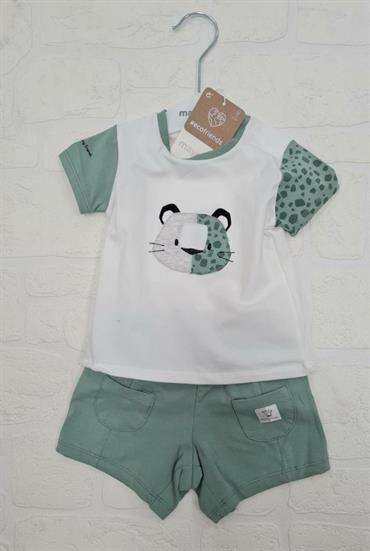 COMPLETO MAYORAL 1651 NEONATO 2 PEZZI LEOPARDO VERDE