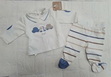 TUTINA MAYORAL 1594 NEONATO SPEZZATO BIANCO E RIGHE