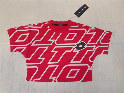 T-SHIRT MC LOTTO LGSS100 FUCSIA LOGO BIANCO BABY/JUNIOR
