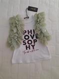TSHIRT J'AIME' 3541G-MG JUNIOR TULLE VERDE MANICHE