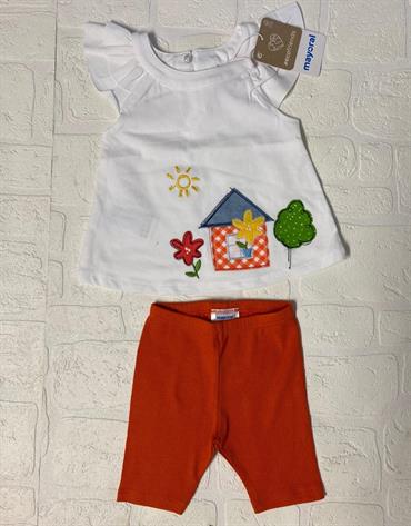 COMPLETO MAYORAL 1724 LEGGINGS+T-SHIRT ARANCIO NEO