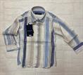 CAMICIA M&F MF3249B RIGHE BEIGE/AZZURRO CIELO BABY