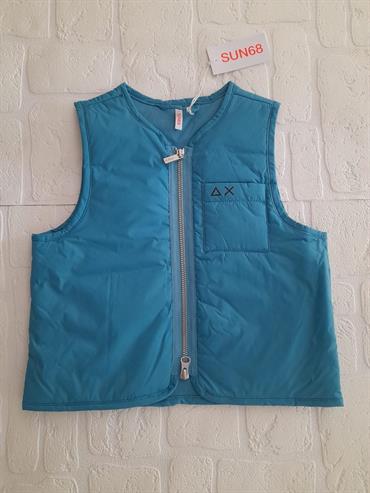 GILET TRAPUNTATO SUN 68 R32302 BABY TURCHESE TASCA