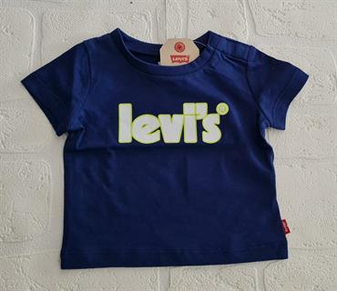 T SHIRT LEVI'S 6EE540-U29 NEONATO BLU SCRITTA BIANCA LIME