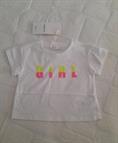 T-SHIRT MC FUN&FUN FNBTS10595 BIANCO SCRITTA FLUO BABY