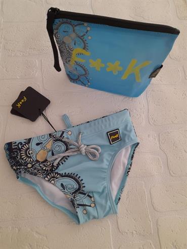 COSTUME FAAK FJ22-4046 SLIP+POCHETTE AZZURRO BABY/JUNIOR