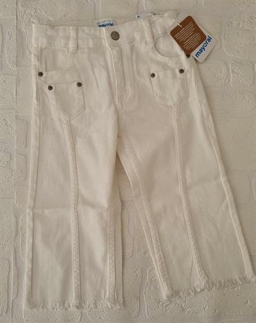 PANTALONE MAYORAL 3589 BABY BIANCO JEANS SFILACCIATO