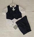 COMPLETO BABY A A2273/BR BLU CAMICIA/GILET/BERMUDA NEO